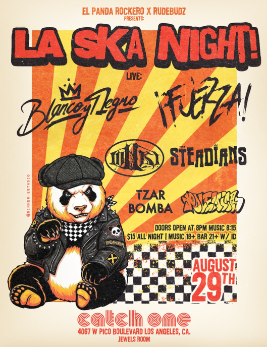 The Steadians upcoming show flyer